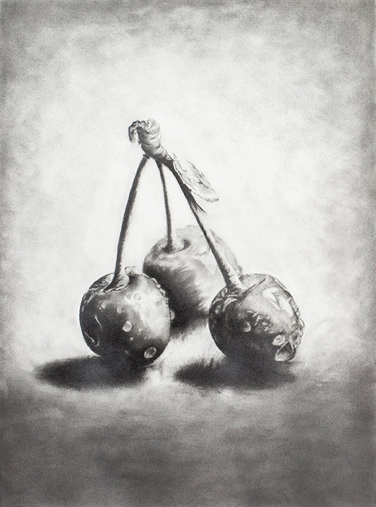 Cherries in Graphite - Print