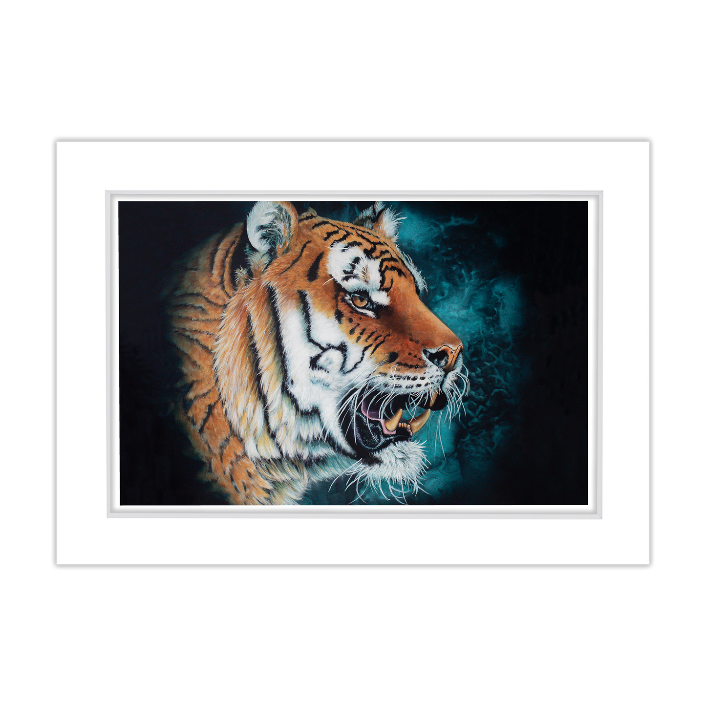 Free 5x7 Matted Print (4x6 Image) - Tiger Portrait
