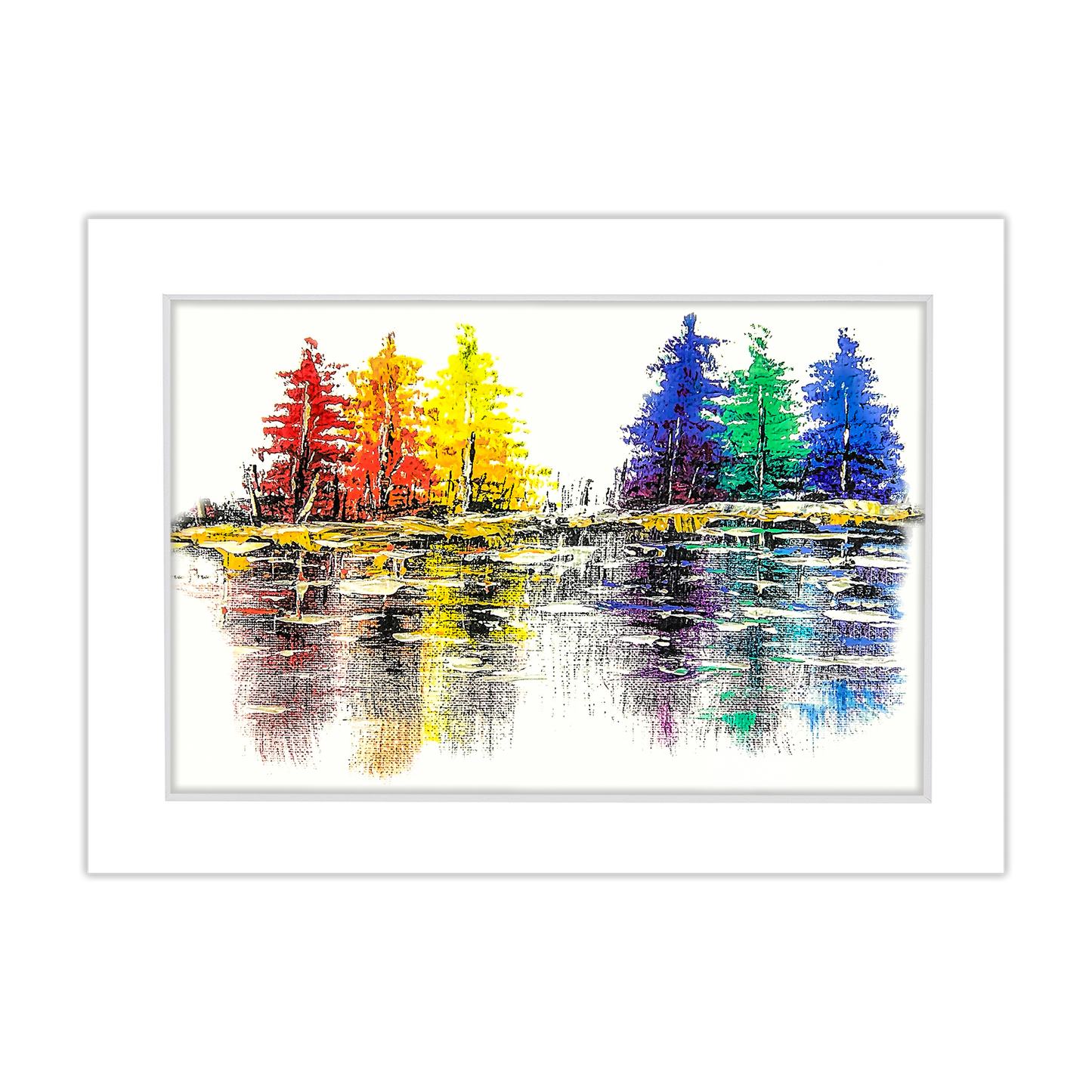 Free 5x7 Matted Print (4x6 Image) - Trees of Color