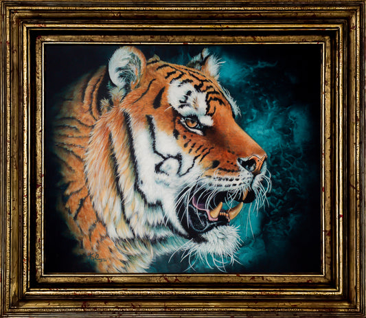 Tiger Portrait - Original for Sale