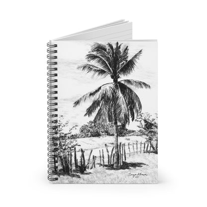 Palm Tree in Belize - Spiral Notebook