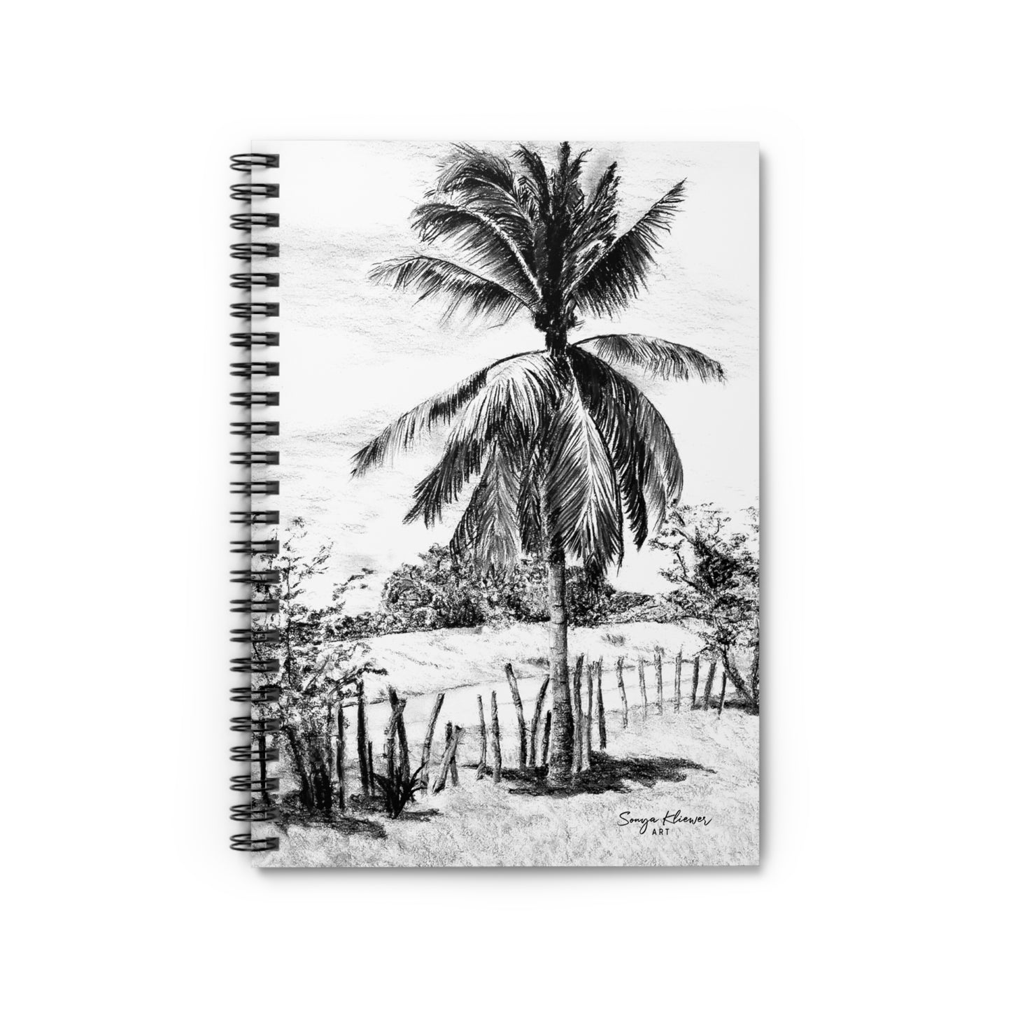 Palm Tree in Belize - Spiral Notebook