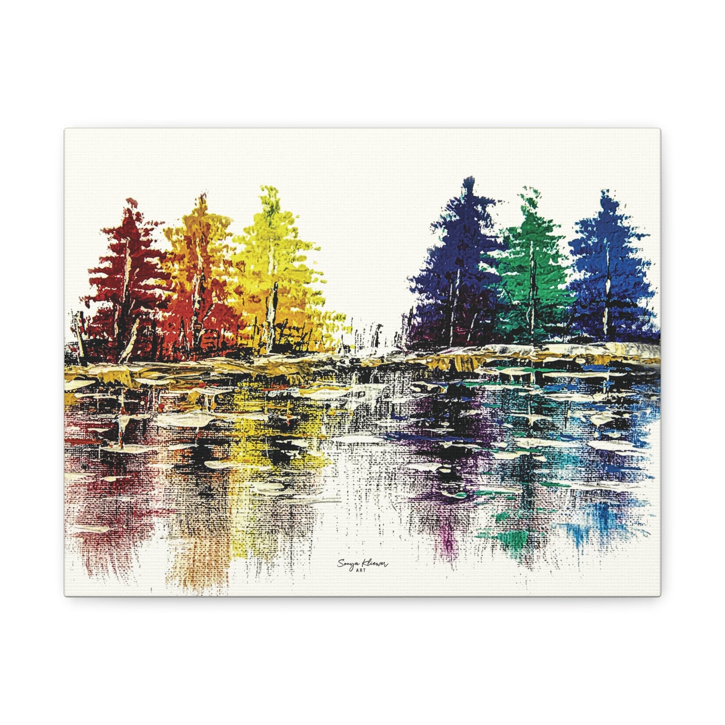 Trees of Color - Canvas Gallery Wrap Print