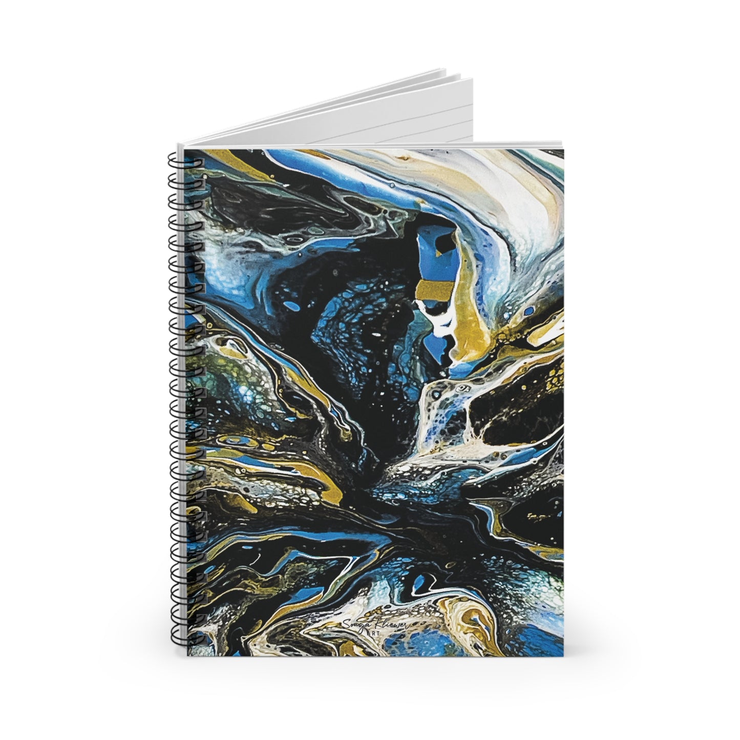 Fluid Art 1 - Spiral Notebook