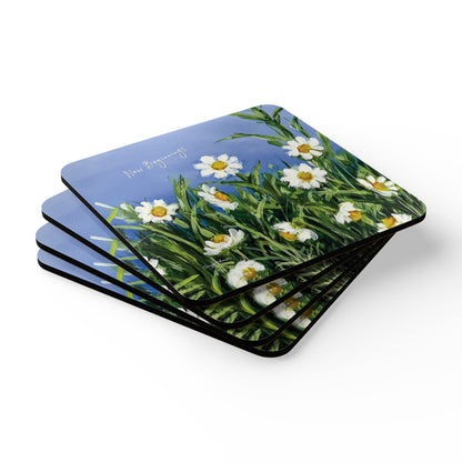 Wild Daisies - Corkwood Coaster Set