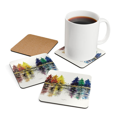 Trees of Color - Corkwood Coaster Set