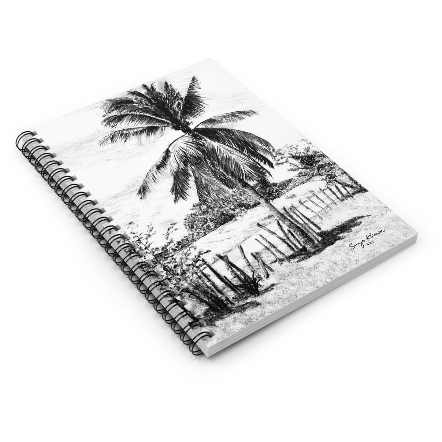 Palm Tree in Belize - Spiral Notebook