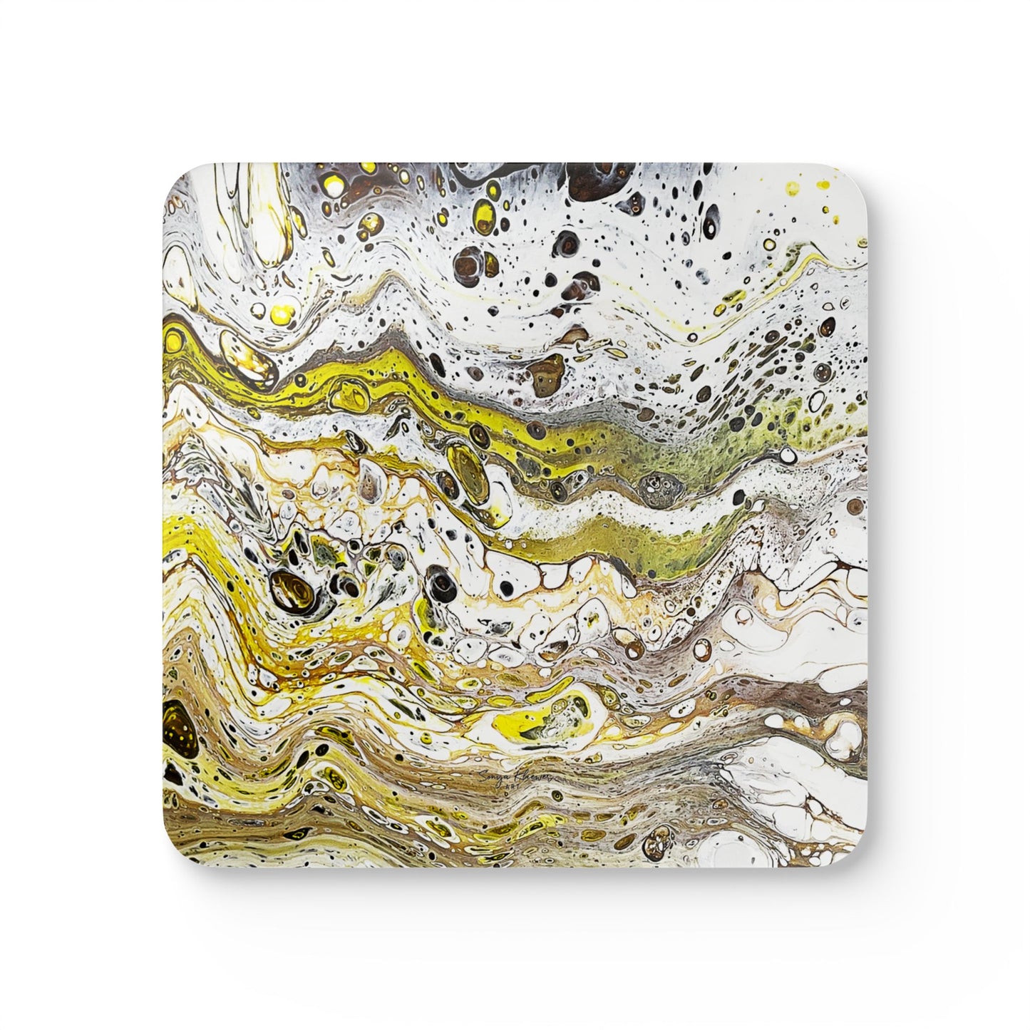 Fluid Art 6 - Corkwood Coaster Set