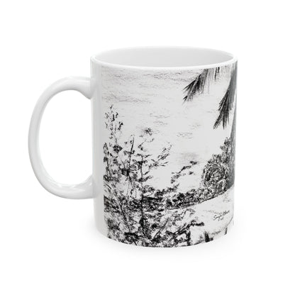 Palm Tree in Belize - Ceramic Mug 11oz