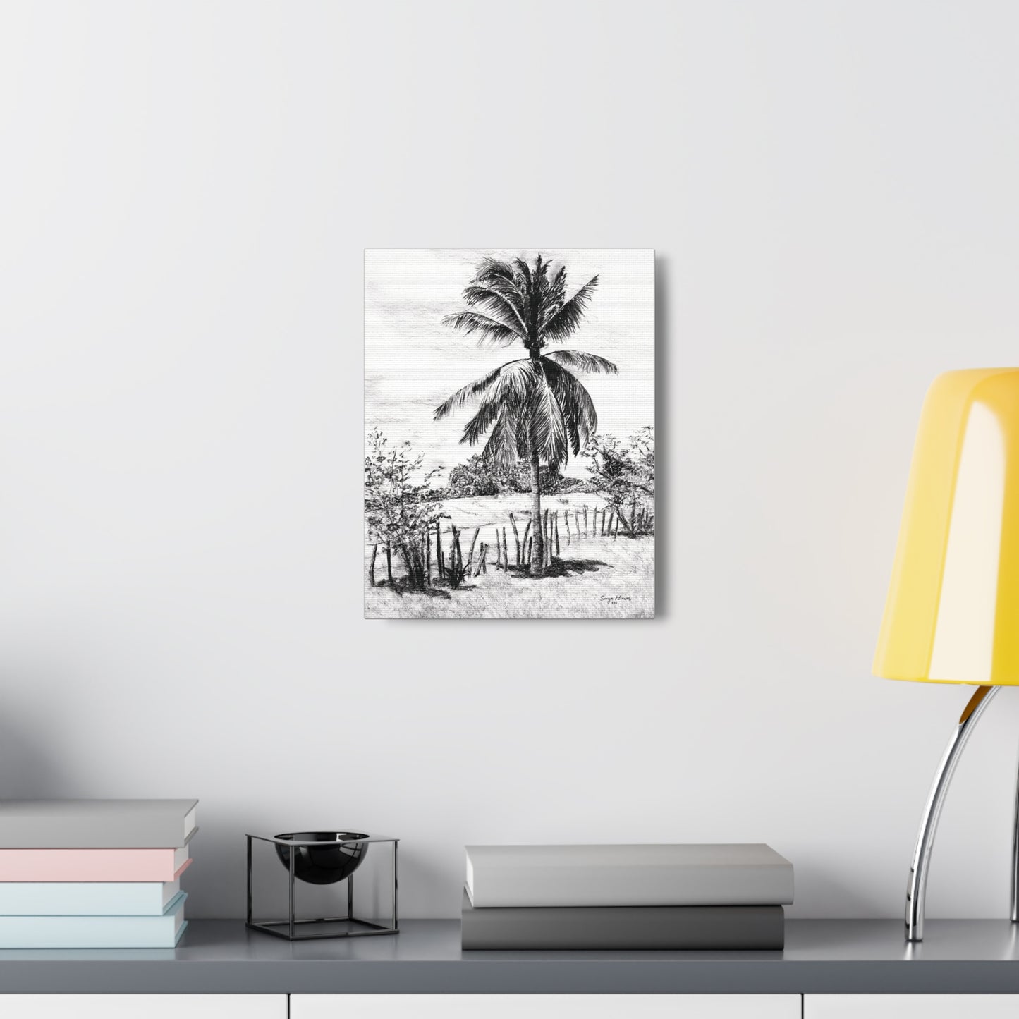 Palm Tree in Belize - Canvas Gallery Wrap Print