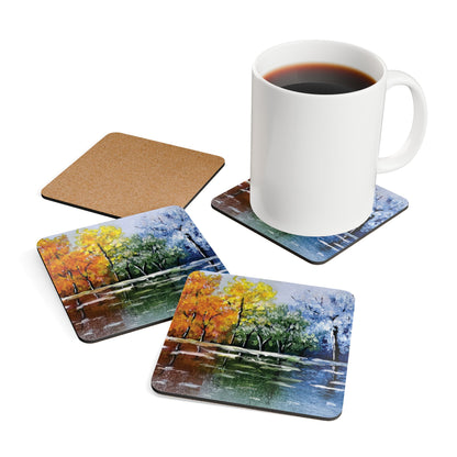 Tree Reflections 2 - Corkwood Coaster Set