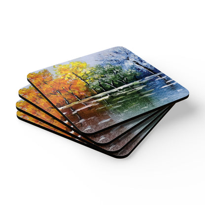 Tree Reflections 2 - Corkwood Coaster Set