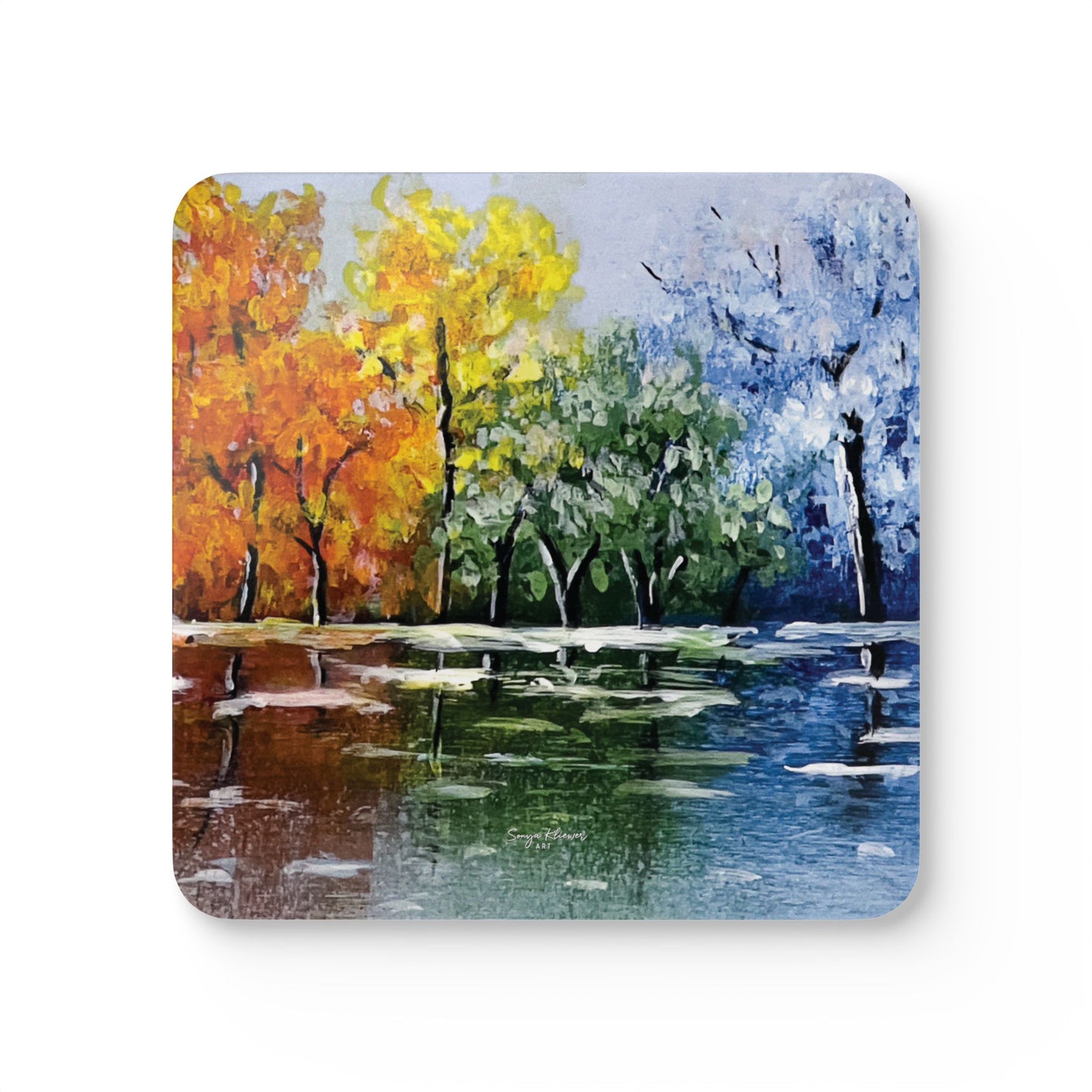 Tree Reflections 2 - Corkwood Coaster Set