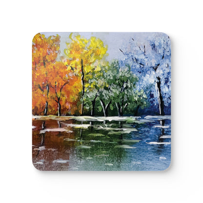 Tree Reflections 2 - Corkwood Coaster Set