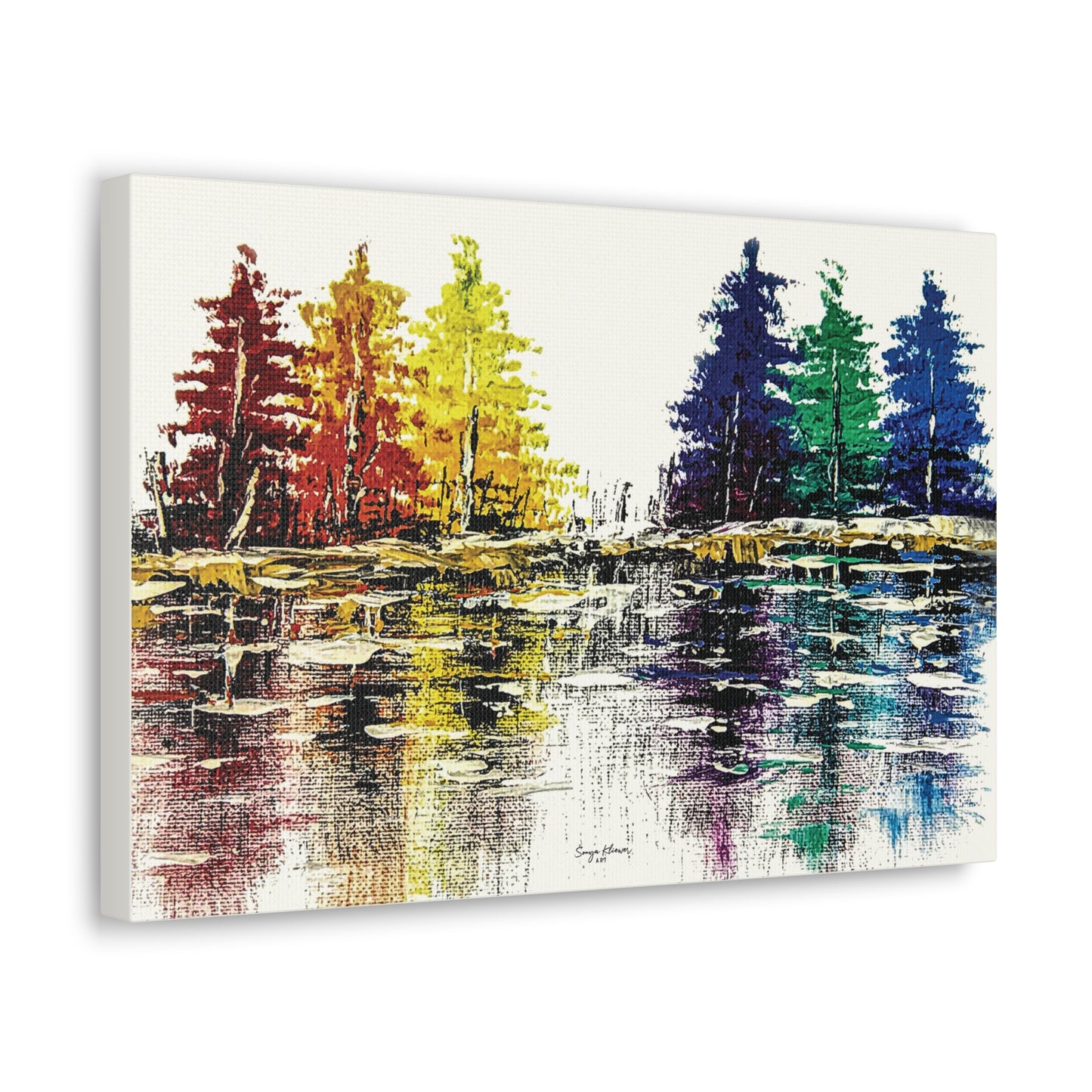 Trees of Color - Canvas Gallery Wrap Print