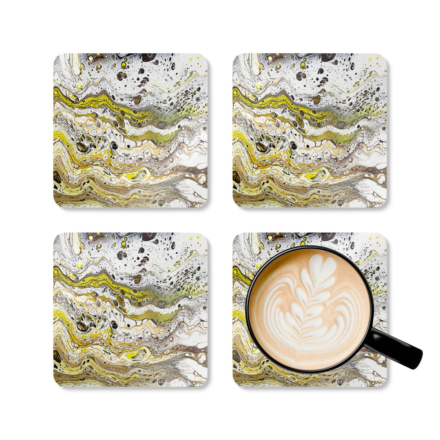 Fluid Art 6 - Corkwood Coaster Set