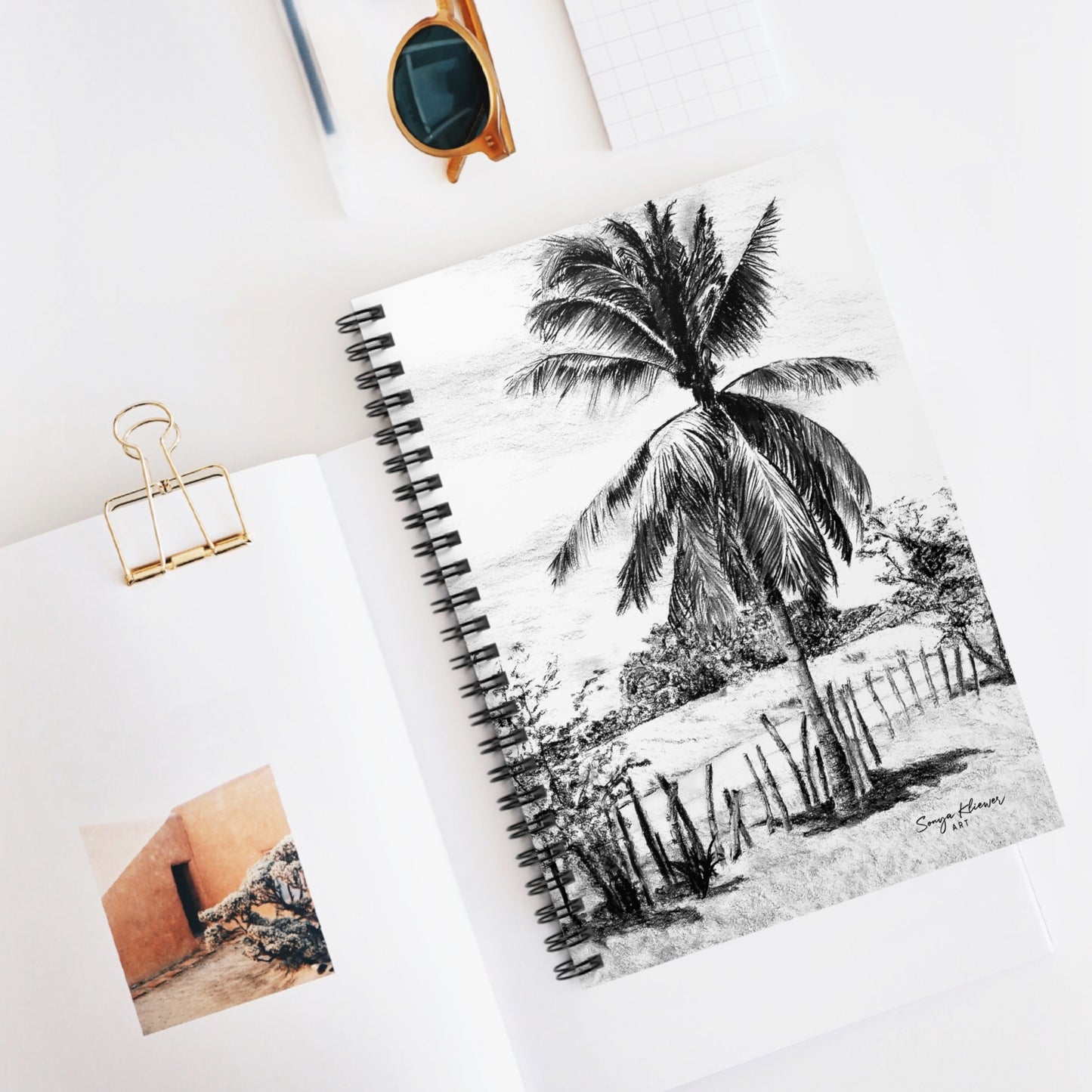 Palm Tree in Belize - Spiral Notebook