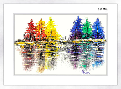 Trees of Color - Fine Art Paper Print