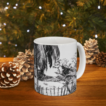 Palm Tree in Belize - Ceramic Mug 11oz