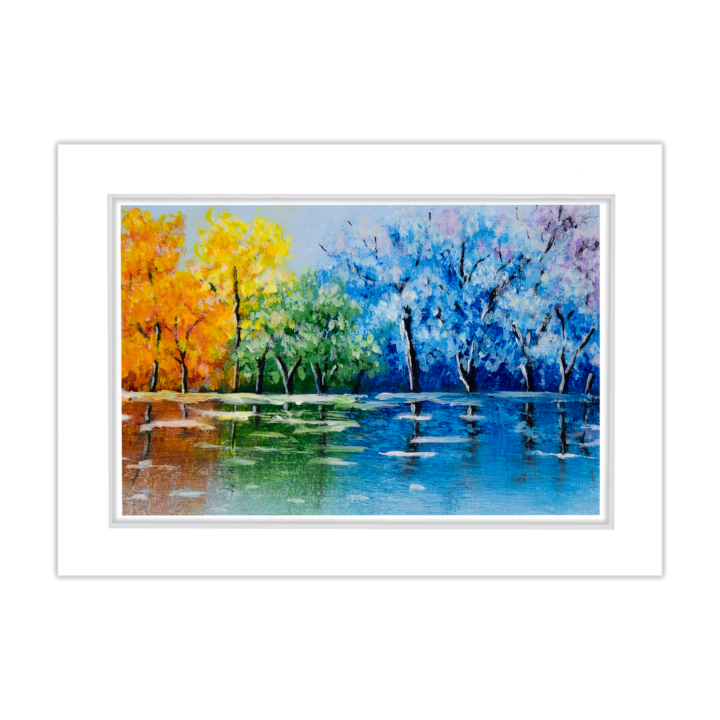 Free 5x7 Matted Print (4x6 Image) - Tree Reflections