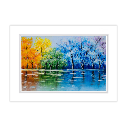 Free 5x7 Matted Print (4x6 Image) - Tree Reflections