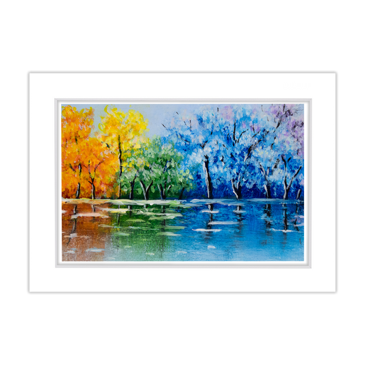 Free 5x7 Matted Print (4x6 Image) - Tree Reflections