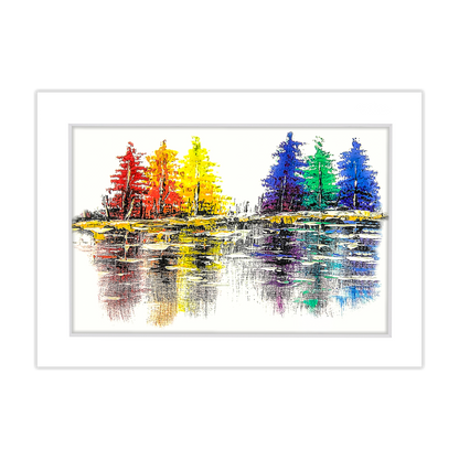 Free 5x7 Matted Print (4x6 Image) - Trees of Color