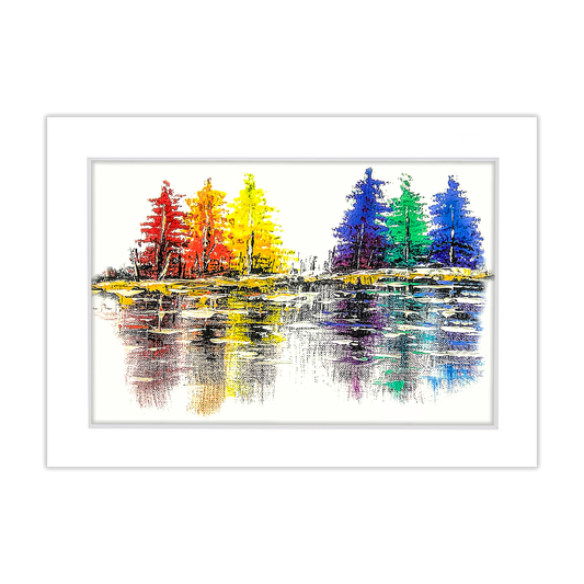 Free 5x7 Matted Print (4x6 Image) - Trees of Color