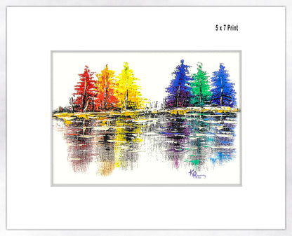 Trees of Color - Fine Art Paper Print