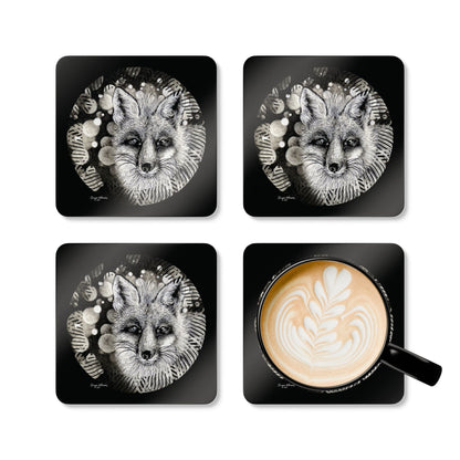 Curious Fox - Corkwood Coaster Set