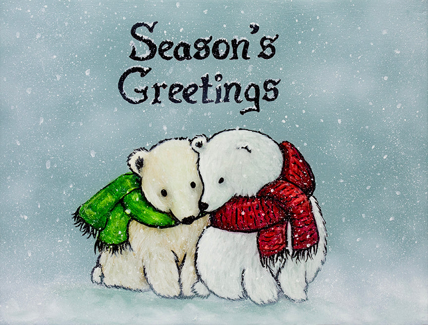 2 Christmas Bears - Print