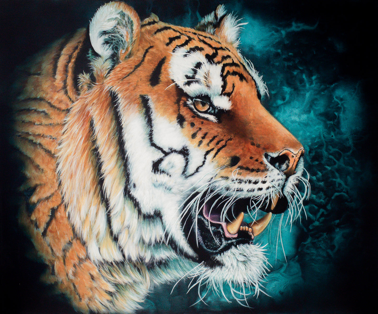 Tiger Portrait - Original for Sale