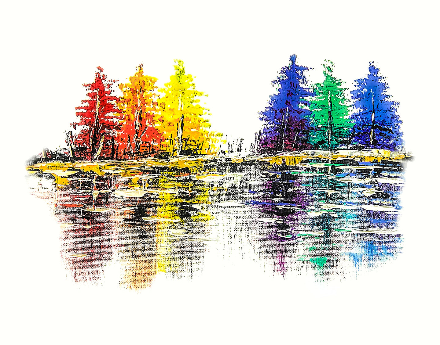 Free 5x7 Matted Print (4x6 Image) - Trees of Color