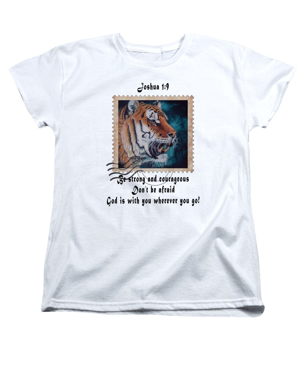 Tiger Portrait on Stamp - Women's T-Shirt (Standard Fit)