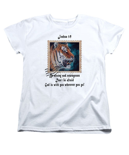 Tiger Portrait on Stamp - Women's T-Shirt (Standard Fit)