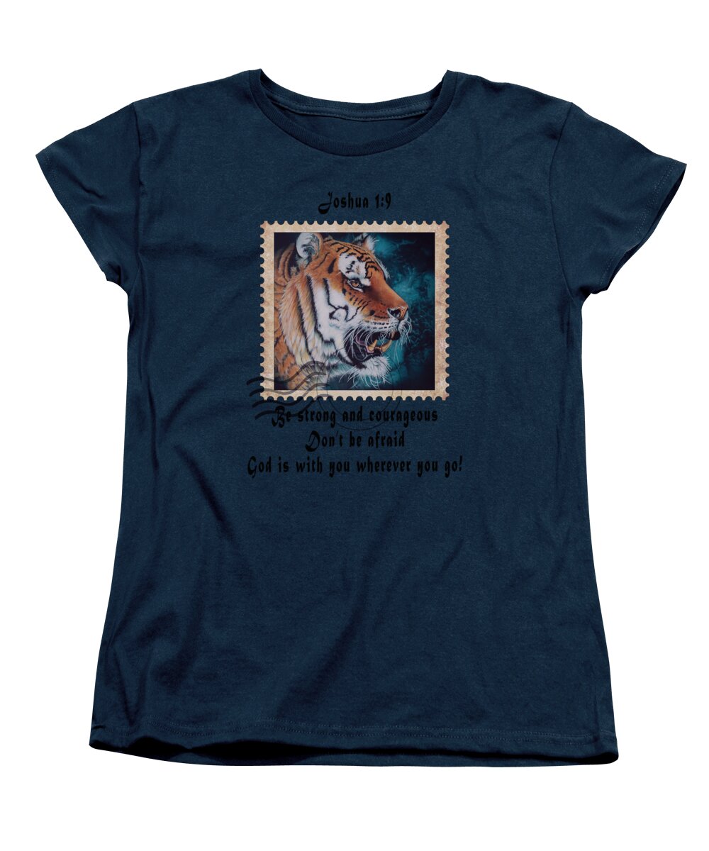 Tiger Portrait on Stamp - Women's T-Shirt (Standard Fit)