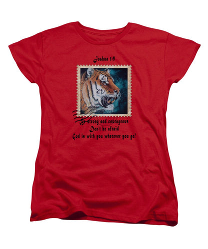 Tiger Portrait on Stamp - Women's T-Shirt (Standard Fit)