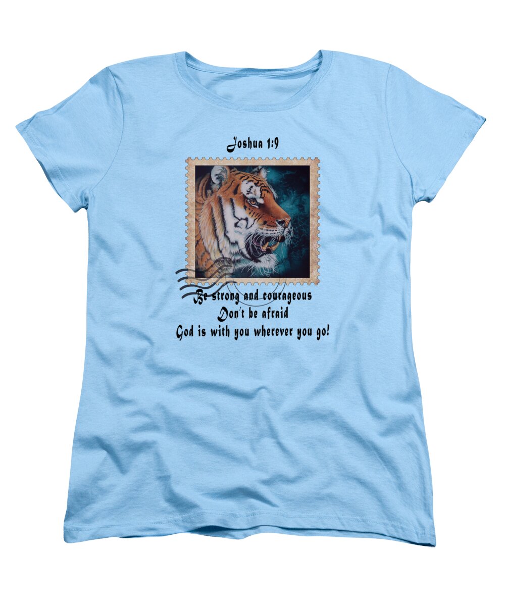 Tiger Portrait on Stamp - Women's T-Shirt (Standard Fit)