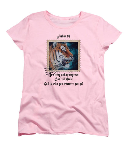 Tiger Portrait on Stamp - Women's T-Shirt (Standard Fit)