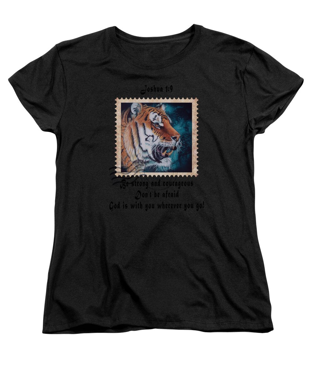 Tiger Portrait on Stamp - Women's T-Shirt (Standard Fit)