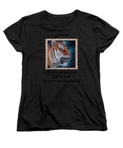 Tiger Portrait on Stamp - Women's T-Shirt (Standard Fit)